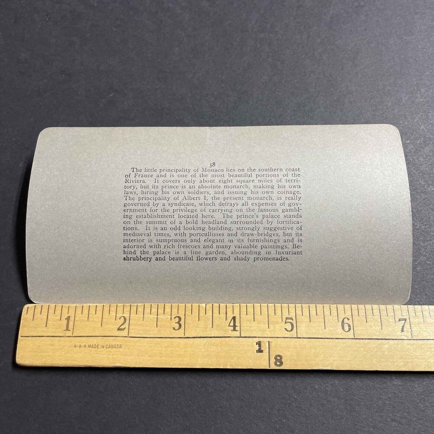 Antique 1900 The Prince's Palace of Monaco Stereoview Photo Card P5140