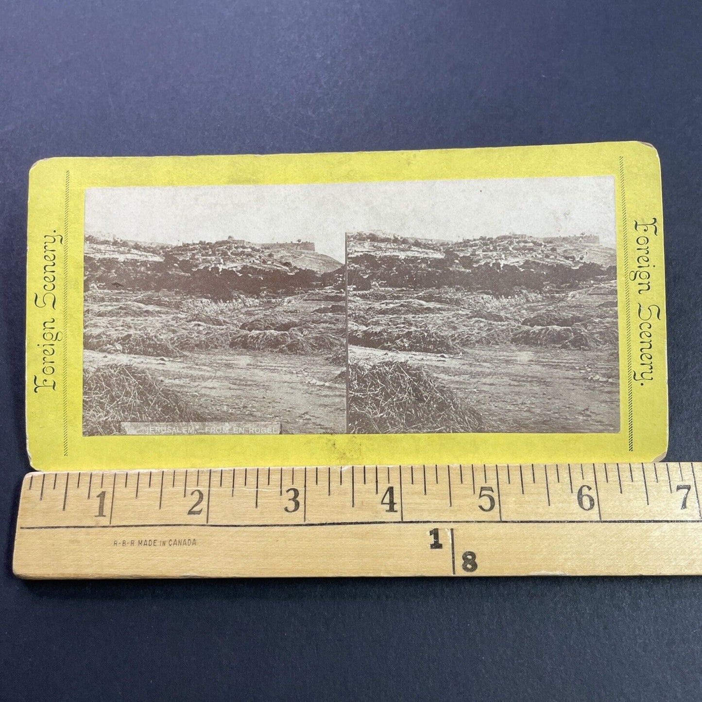 Antique 1870s Unexcavated Areas Of Jerusalem Israel Stereoview Photo Card P4126