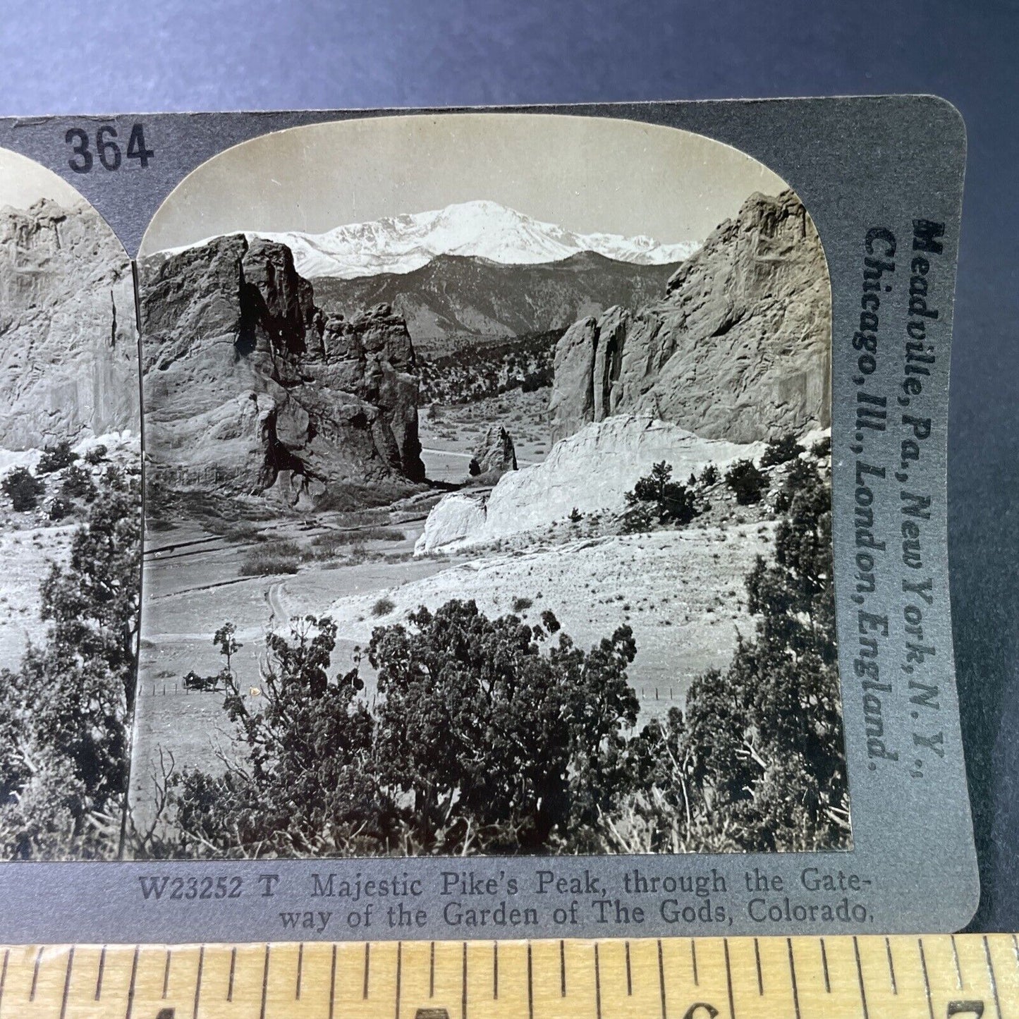 Antique 1910s Garden Of The Gods Gateway Colorado Stereoview Photo Card P3213