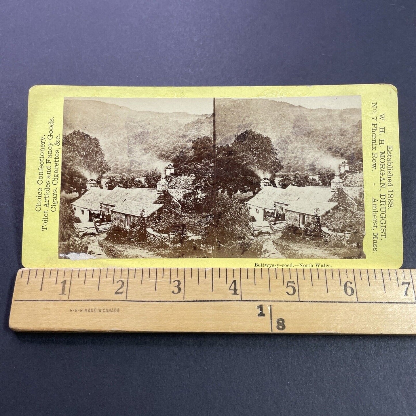 Antique 1870s Betws-y-Coed Village Wales England Stereoview Photo Card P4124