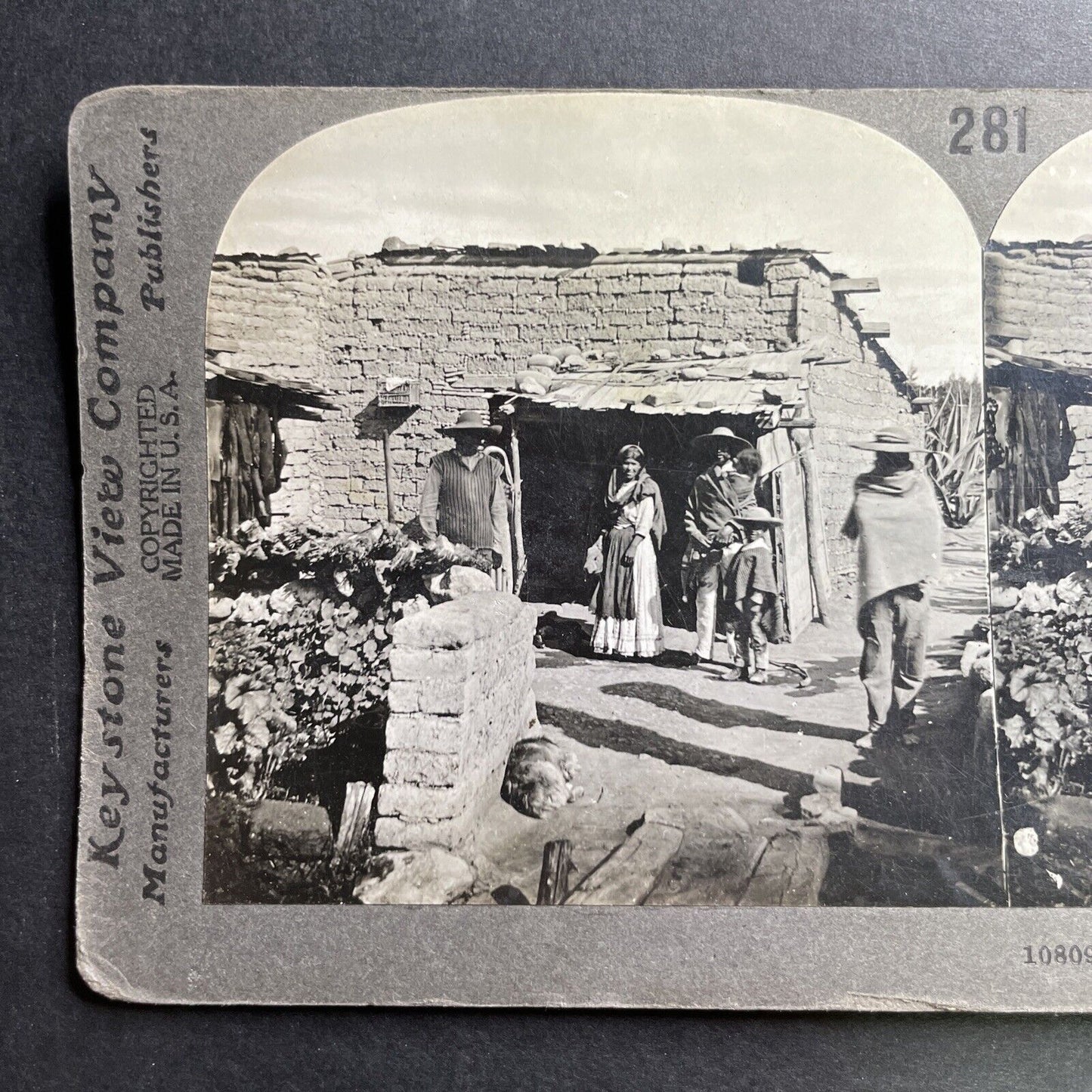 Antique 1918 A Home In Mexico City Mexico Stereoview Photo Card P1554