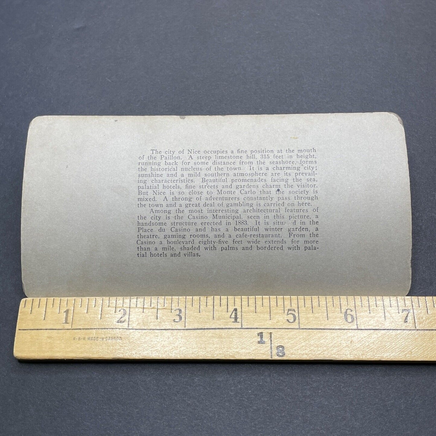 Antique 1900 The Municipal Casino Nice France Stereoview Photo Card P2053