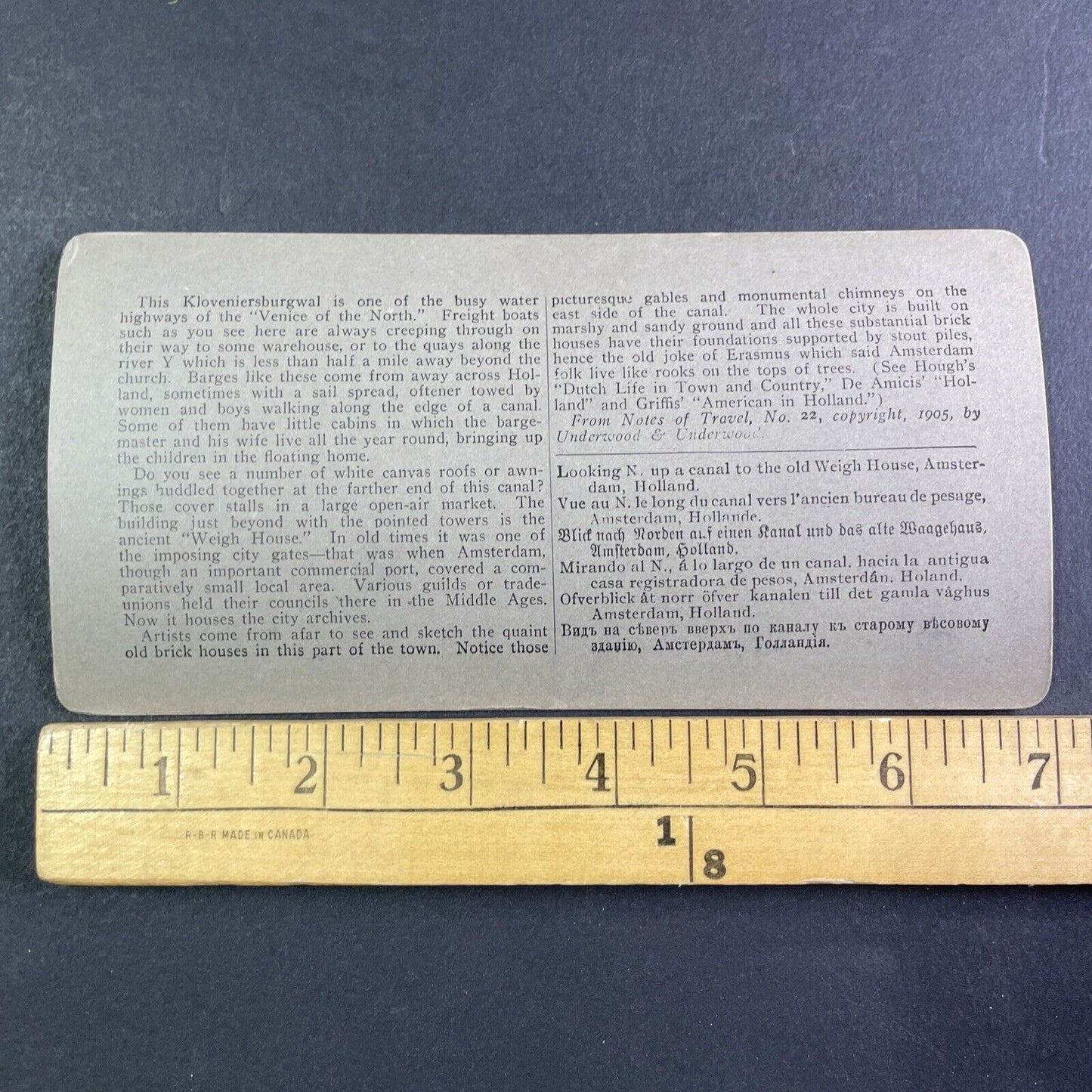 Amsterdam Holland The Netherlands Downtown Stereoview Antique c1904 X3512