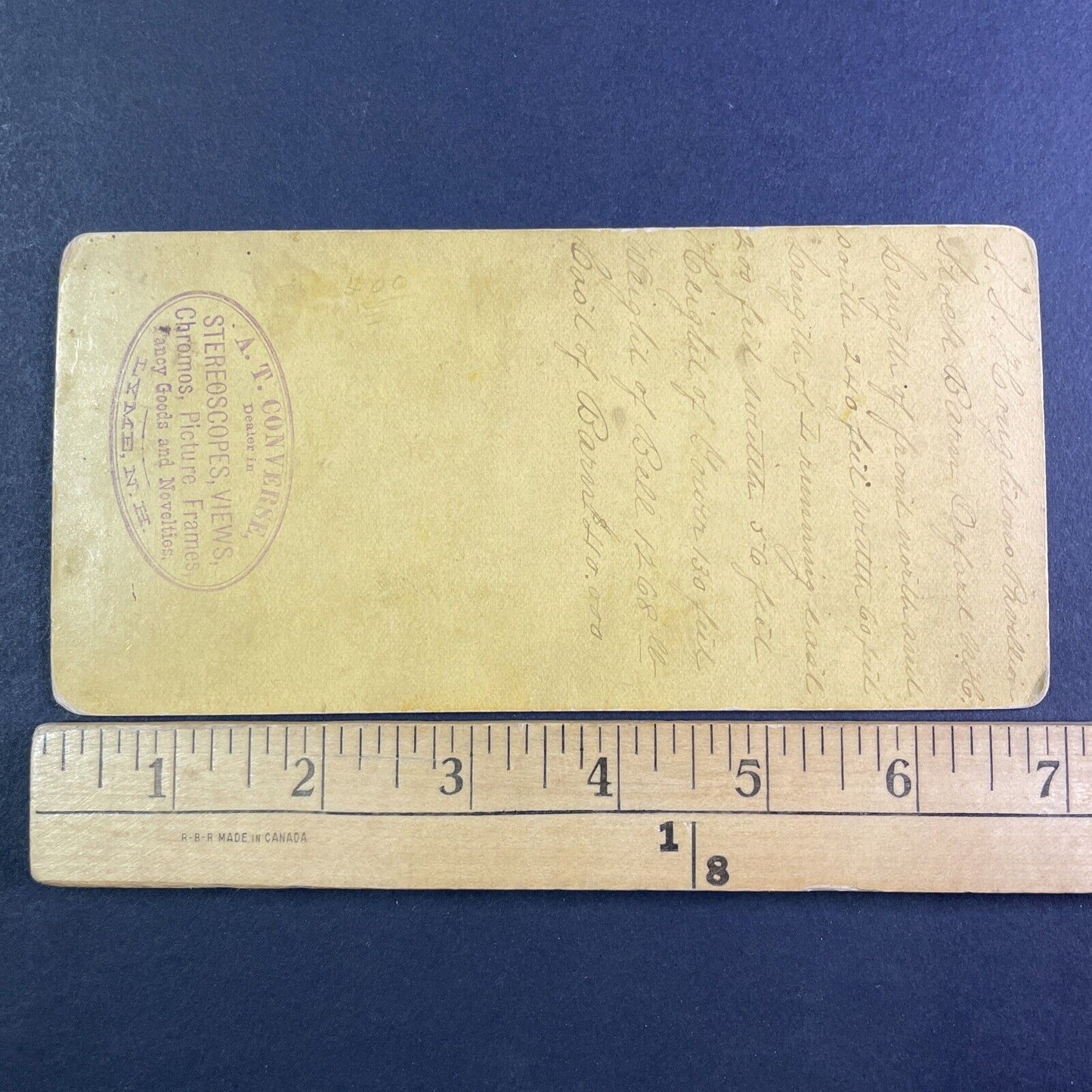 Houghton's Folly Barn Orford New Hampshire Stereoview Antique c1878 Y2264