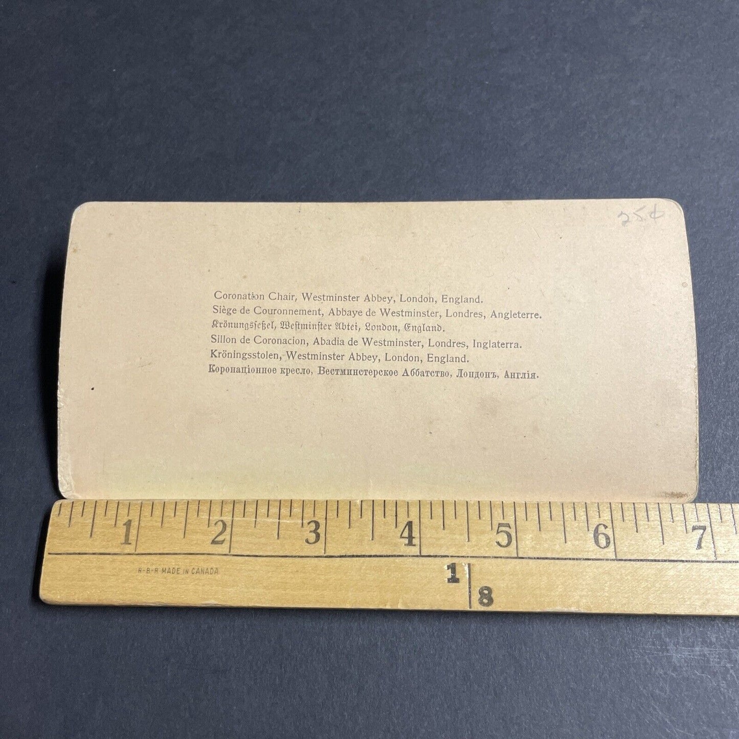 Antique 1892 Coronation Chair Westminster Abbey UK Stereoview Photo Card P4573