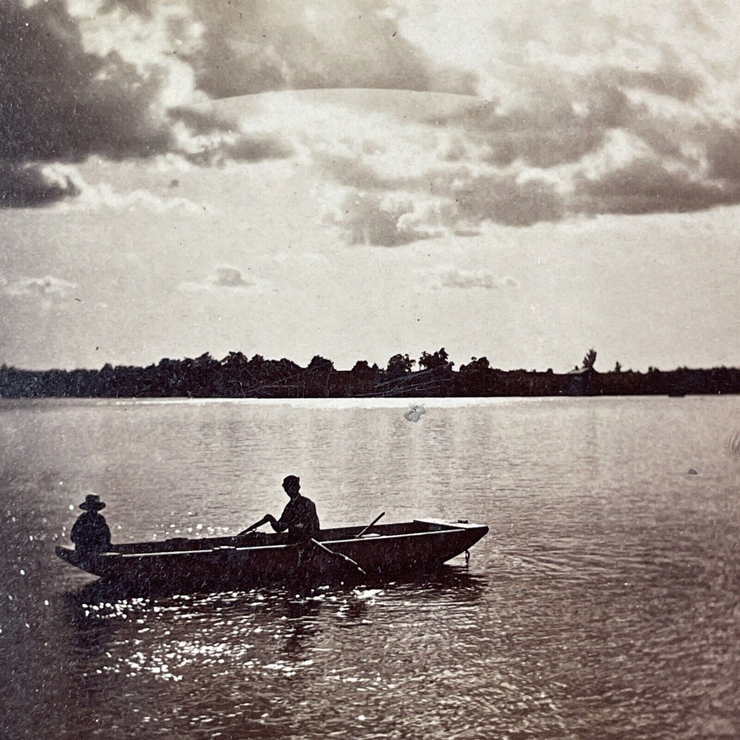 Navy Island Boating Chippawa Ontario Stereoview Charles Bierstadt c1870s Y1841