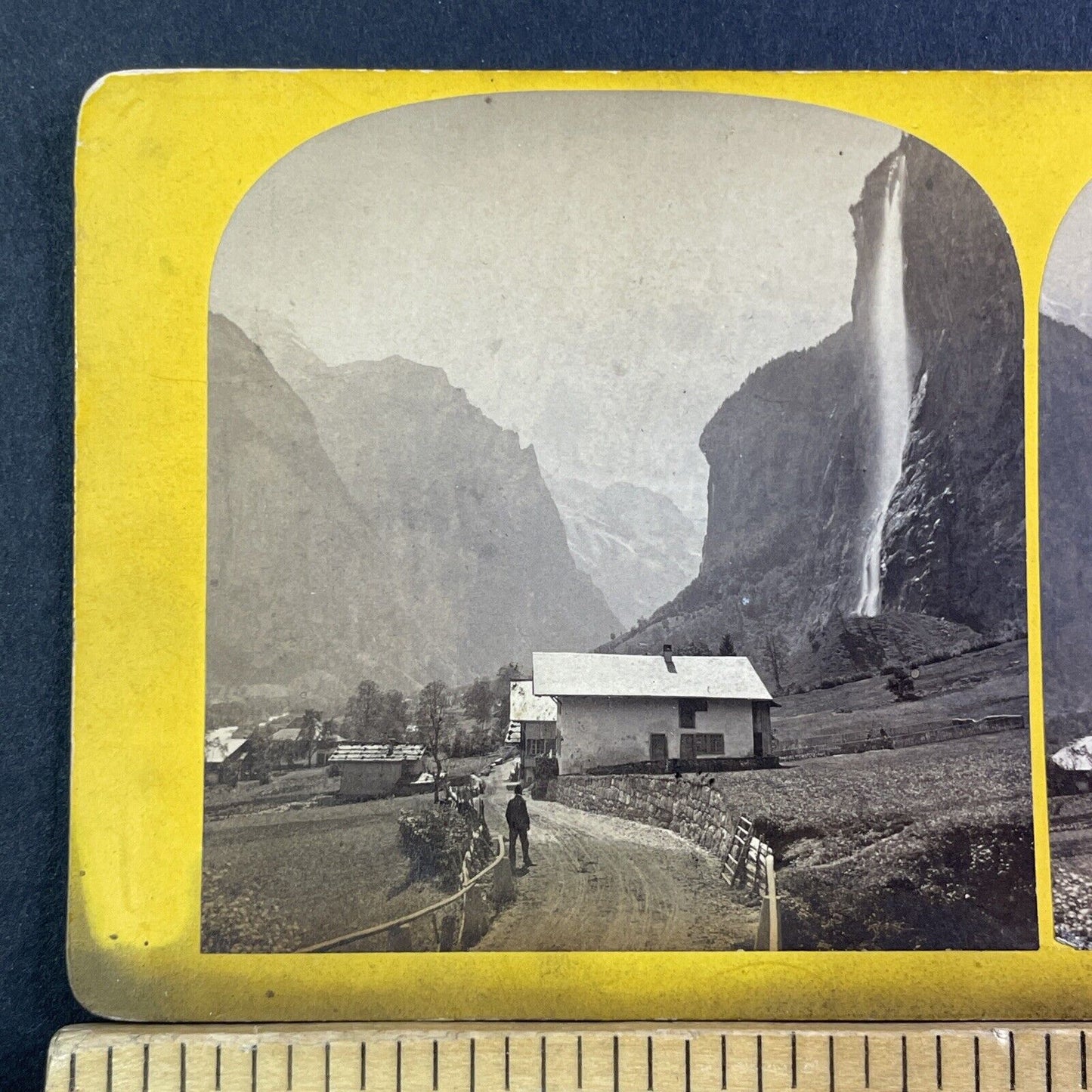 Staubbach Falls Lauterbrunnen Switzerland Stereoview Antique c1870 X3823