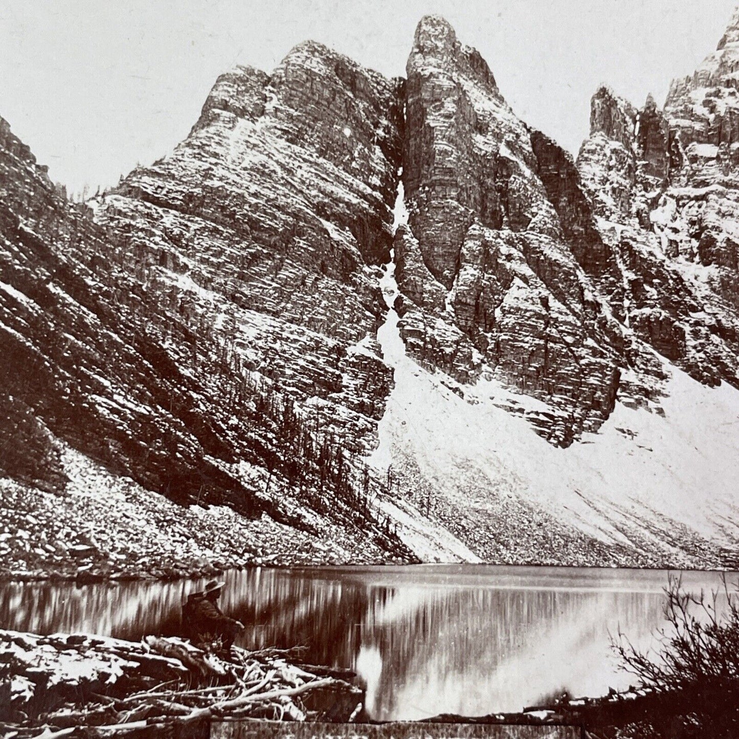 Lake Agnes British Columbia Canada Stereoview CPR Rail Views c1899 Y2108