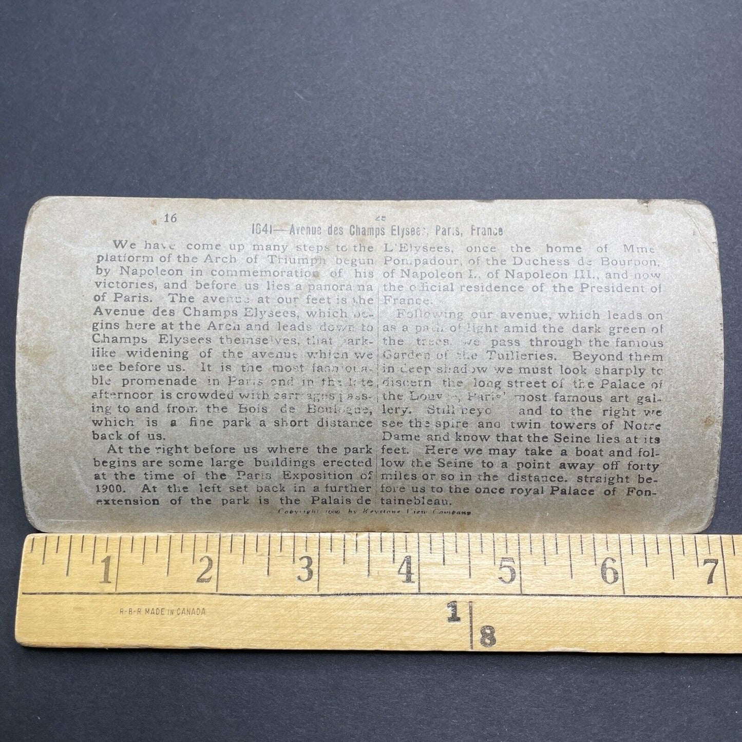 Antique 1900 Avenue Champs Elysees Paris France Stereoview Photo Card P2063