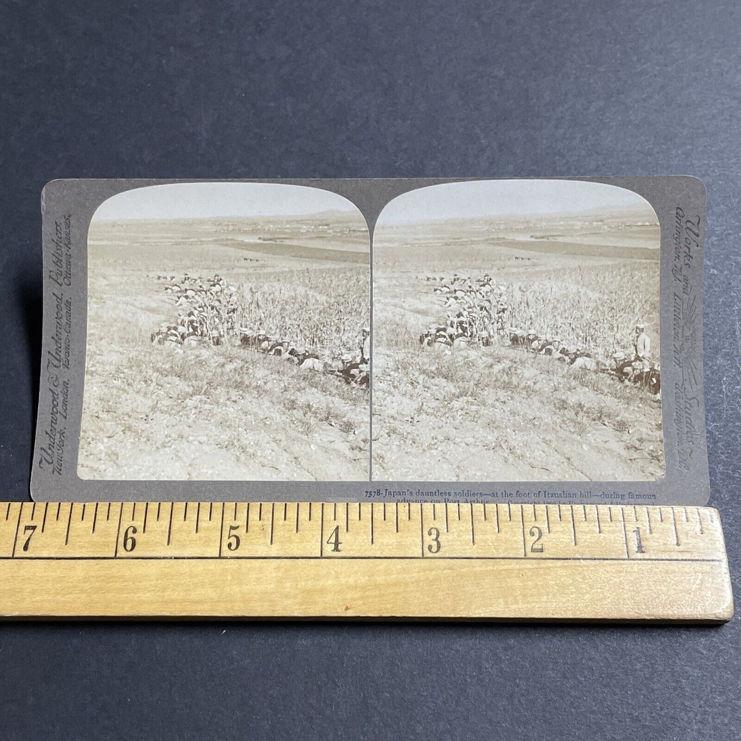 Antique 1905 Japan Soldiers Sneak Attack Russia Stereoview Photo Card P5602