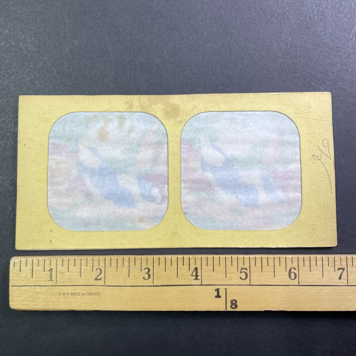 Nude Woman Cries Out Stereoview Hold-To-Light French Tissue Antique c1860s Y024