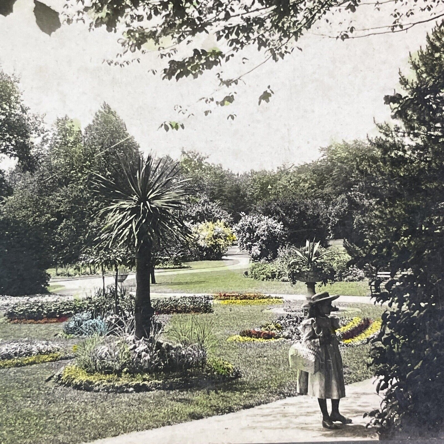 Halifax Public Gardens Nova Scotia Stereoview Canada Antique c1910s X4139