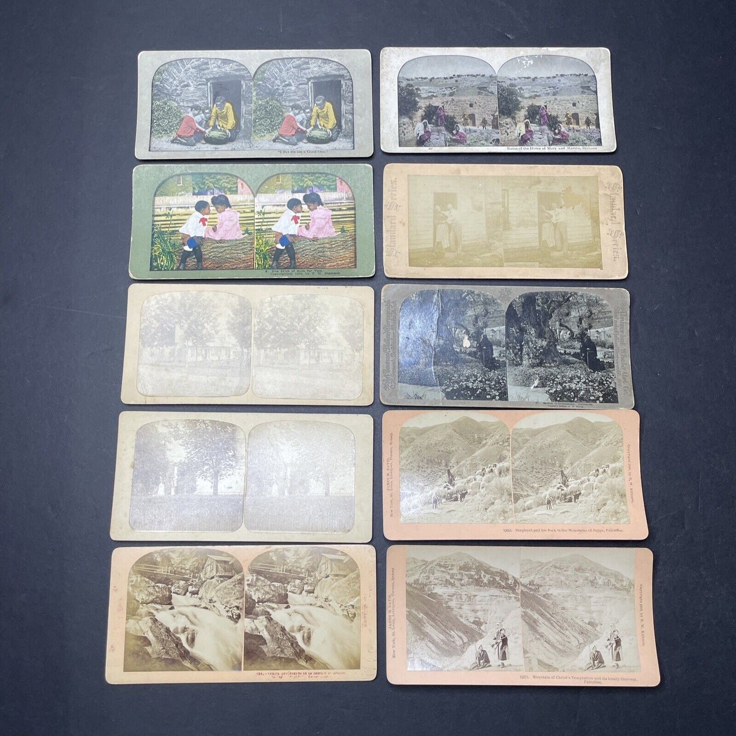 Lot Of 50 Various Scenes & Americana Stereoview Photo Cards Antique c1870s-1910s