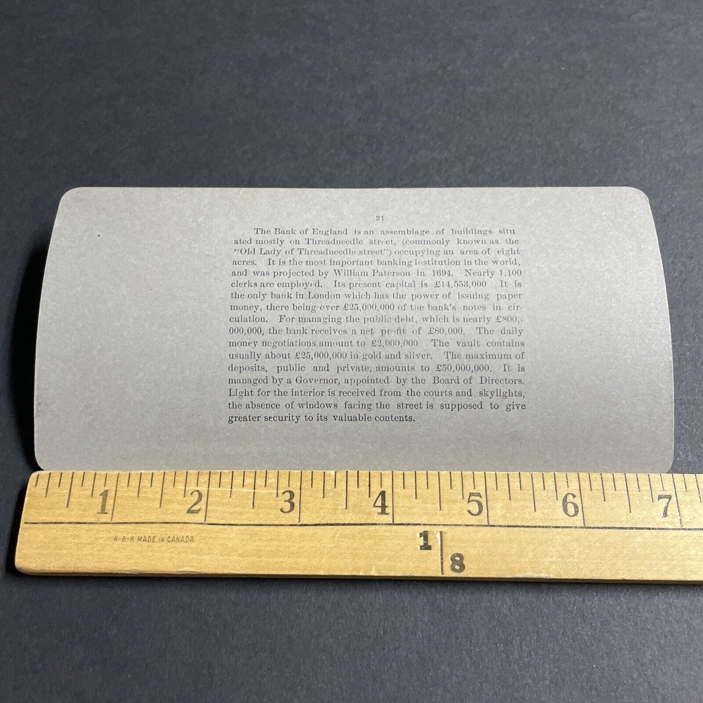 Antique 1904 The Bank Of England Central Bank London Stereoview Photo Card P4553