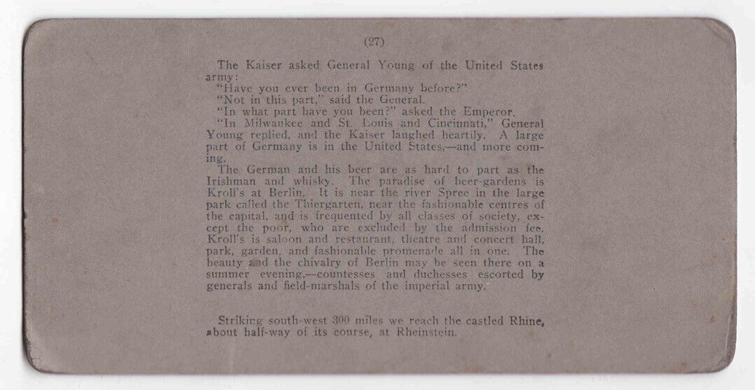 Antique 1901 Aristocrats In Kroll's Beer Garden Berlin Germany Photo Card P101