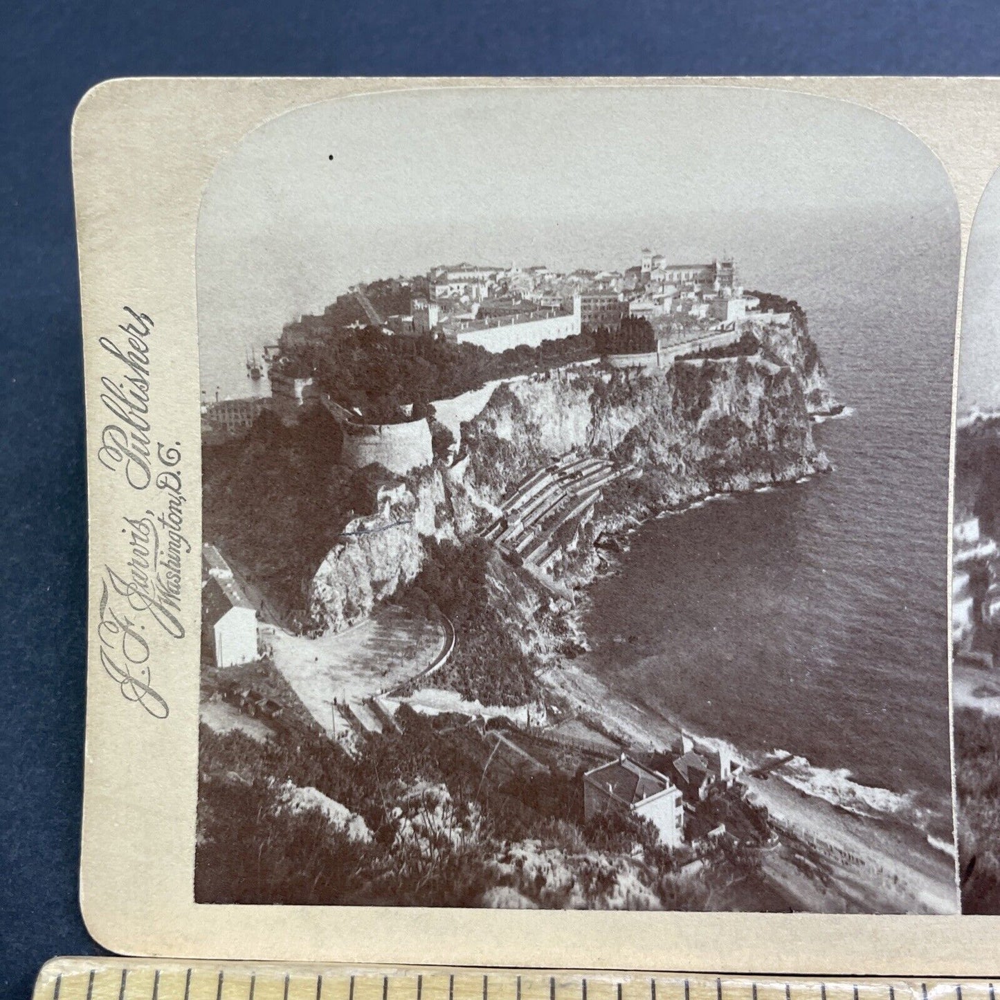 Antique 1896 Monte Carlo Palace Casino Monaco Stereoview Photo Card V518
