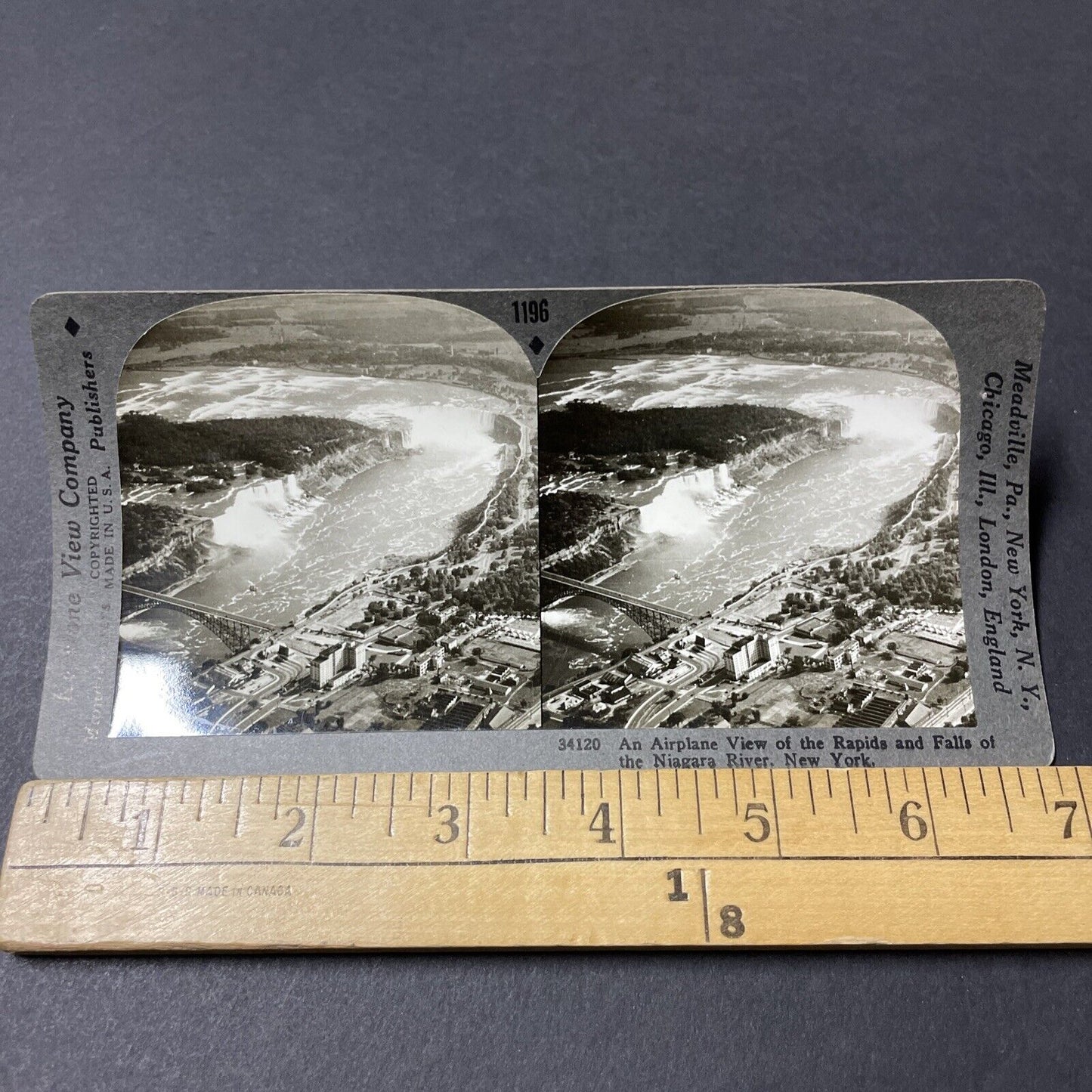 Antique 1930s Clifton Hill Niagara Falls Ontraio Stereoview Photo Card V2642
