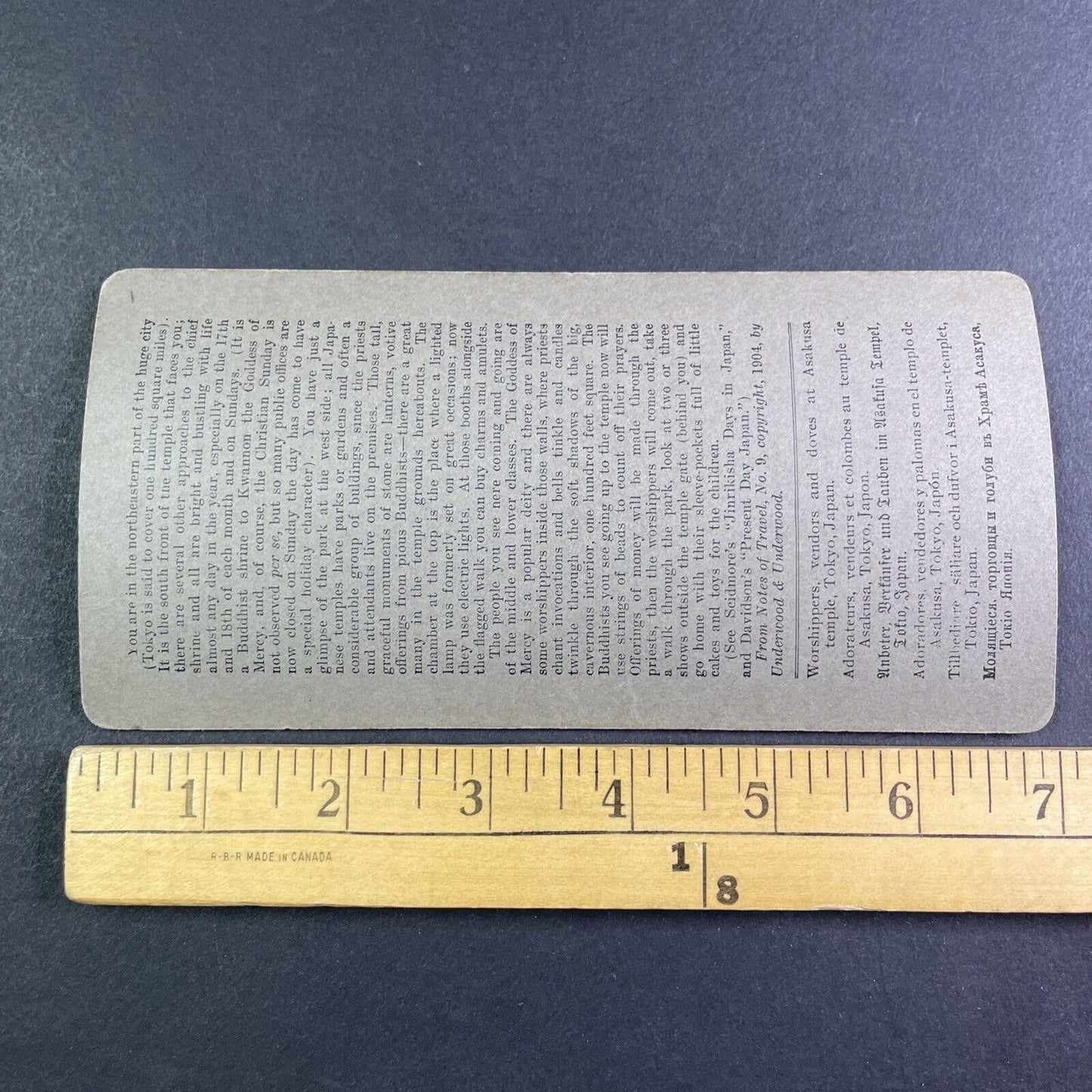 Asakusa Temple Street Shops Tokyo Japan Stereoview Antique c1904 Y2595