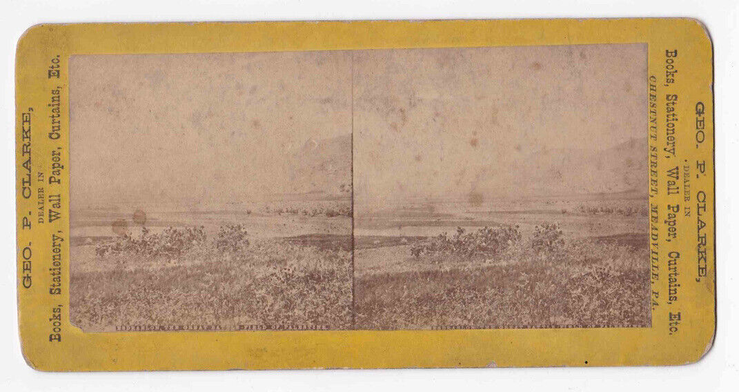 Antique 1865 Esdraelon Battlefield Clark J Van Slyke Meadville Stereo Card P151