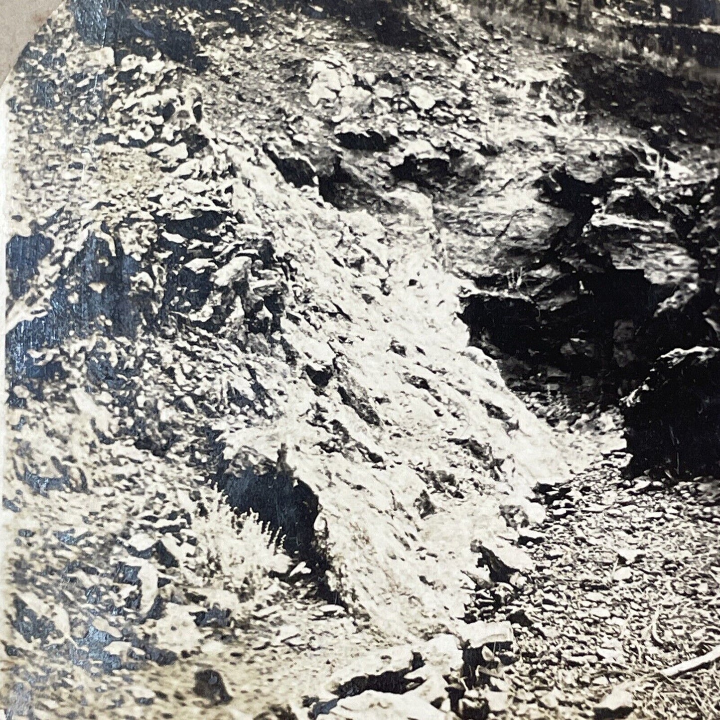Copper Mountain Colorado Open Cut Mine Stereoview Antique c1870s X2730