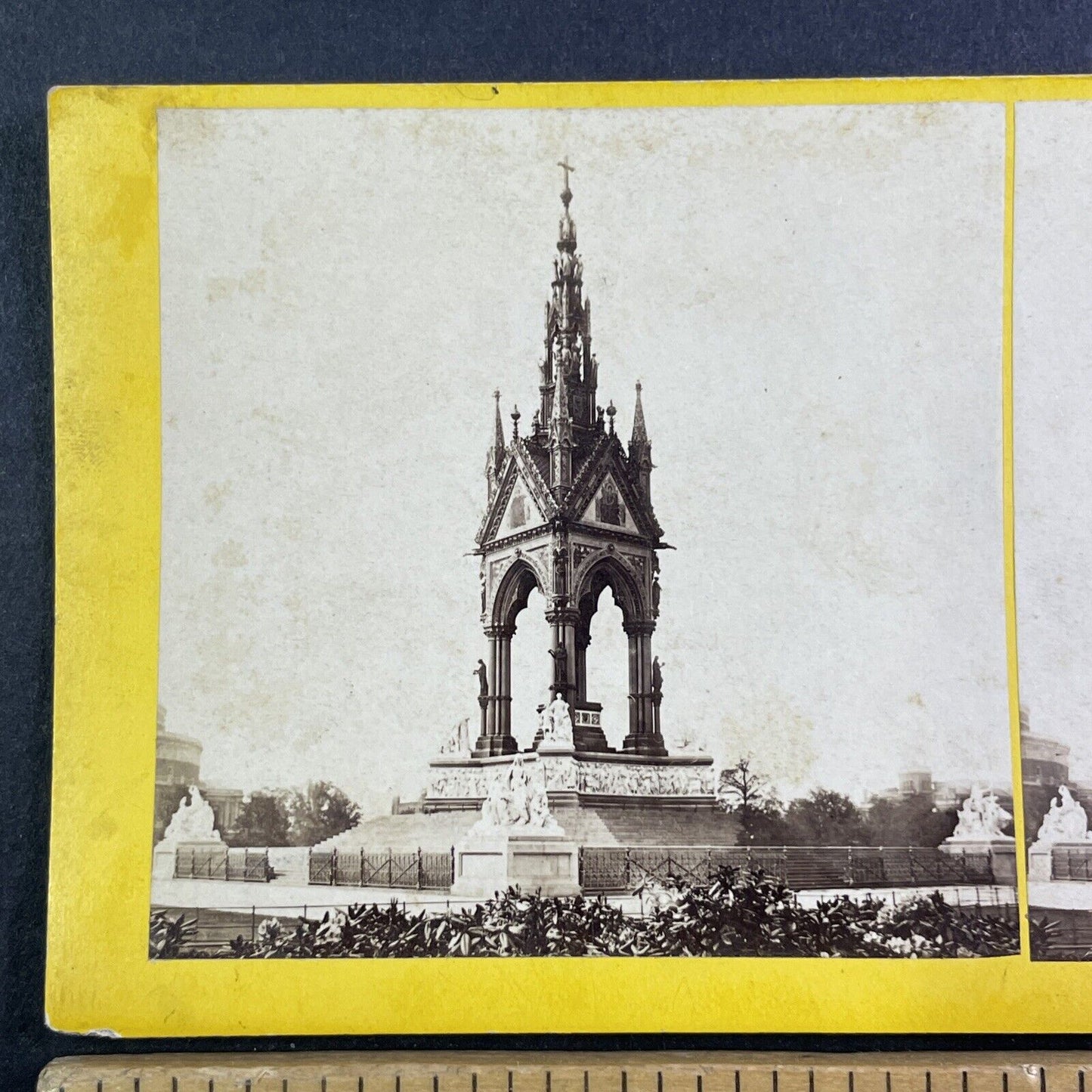 The Albert Memorial London England Stereoview F.G.O. Stuart Antique c1870s Y142