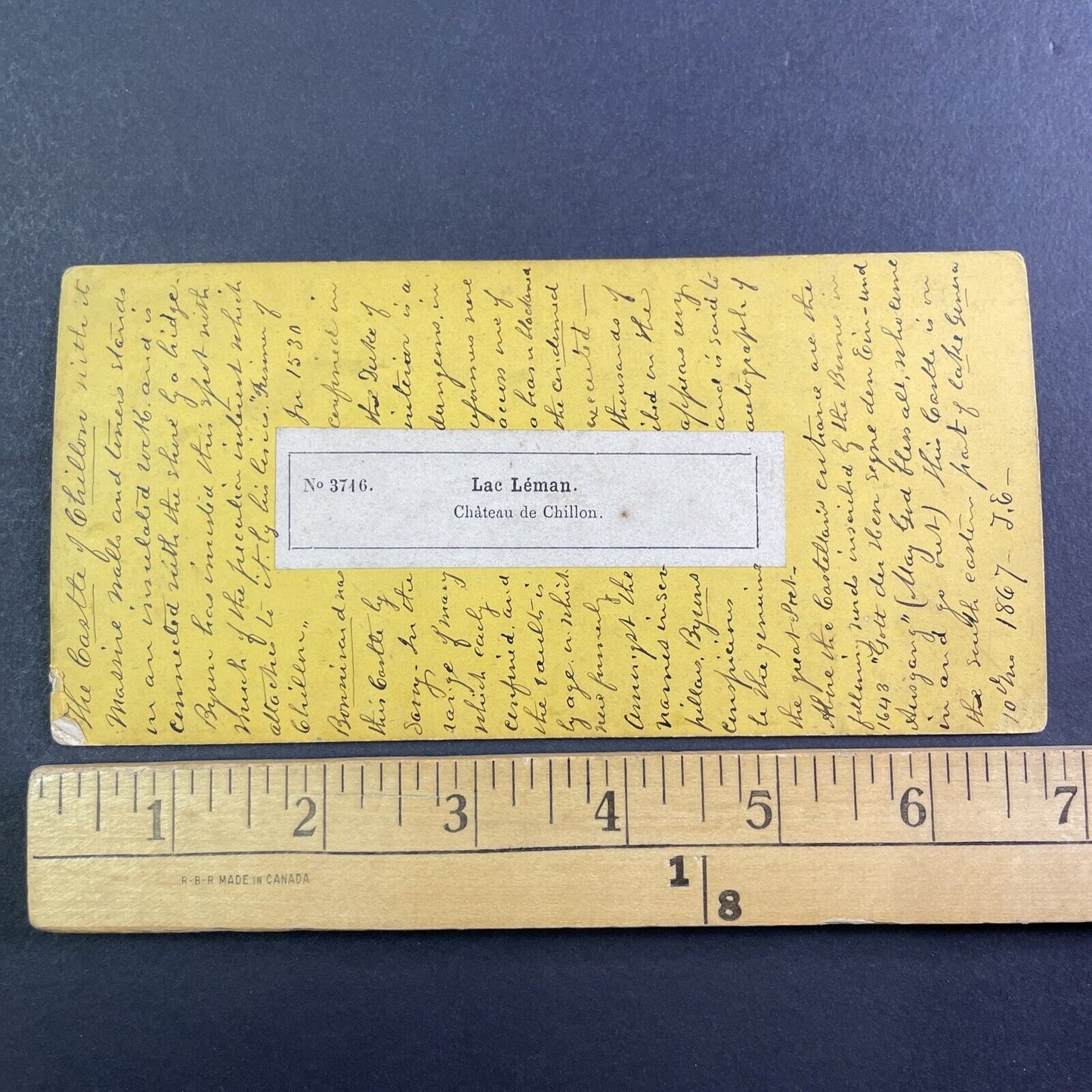 Chillon Castle Switzerland Stereoview Adolfe Braun Antique c1867 Y145