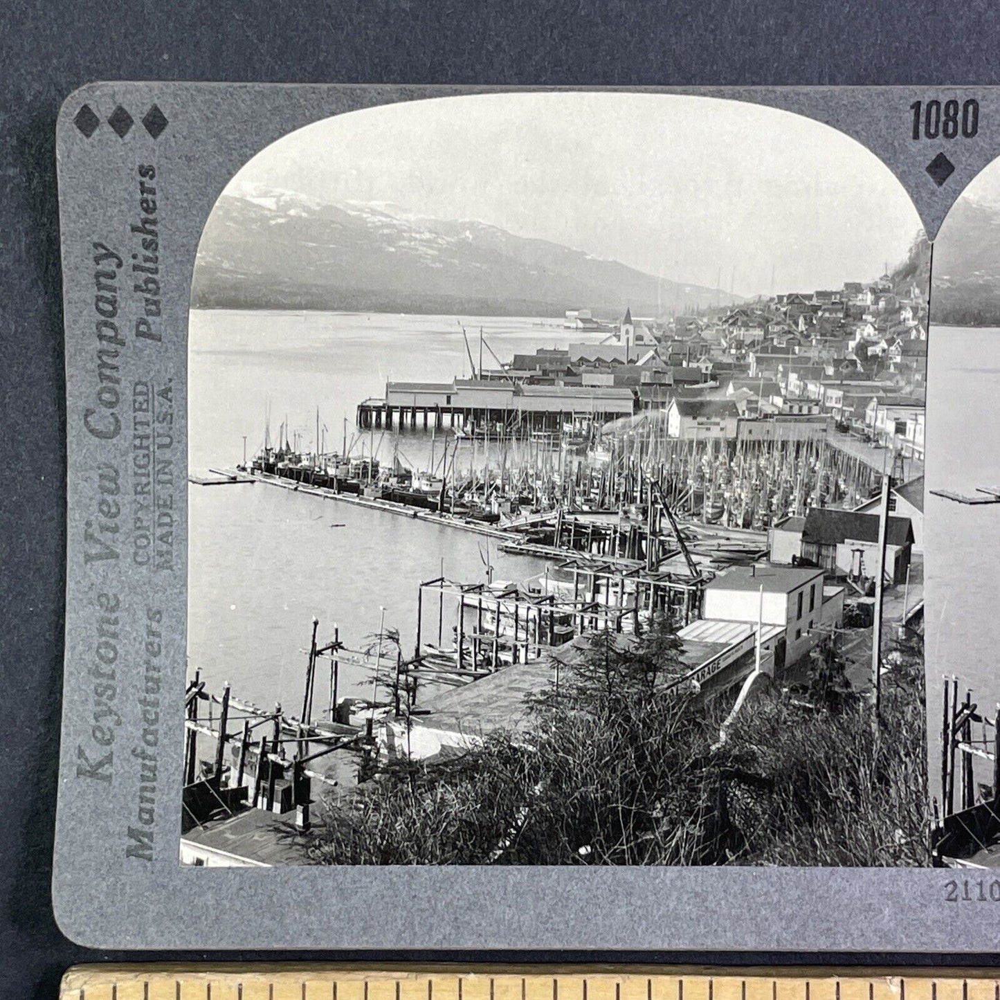 Ketchikan Village Revillagigedo Island Alaska Stereoview Antique c1920s Y1140