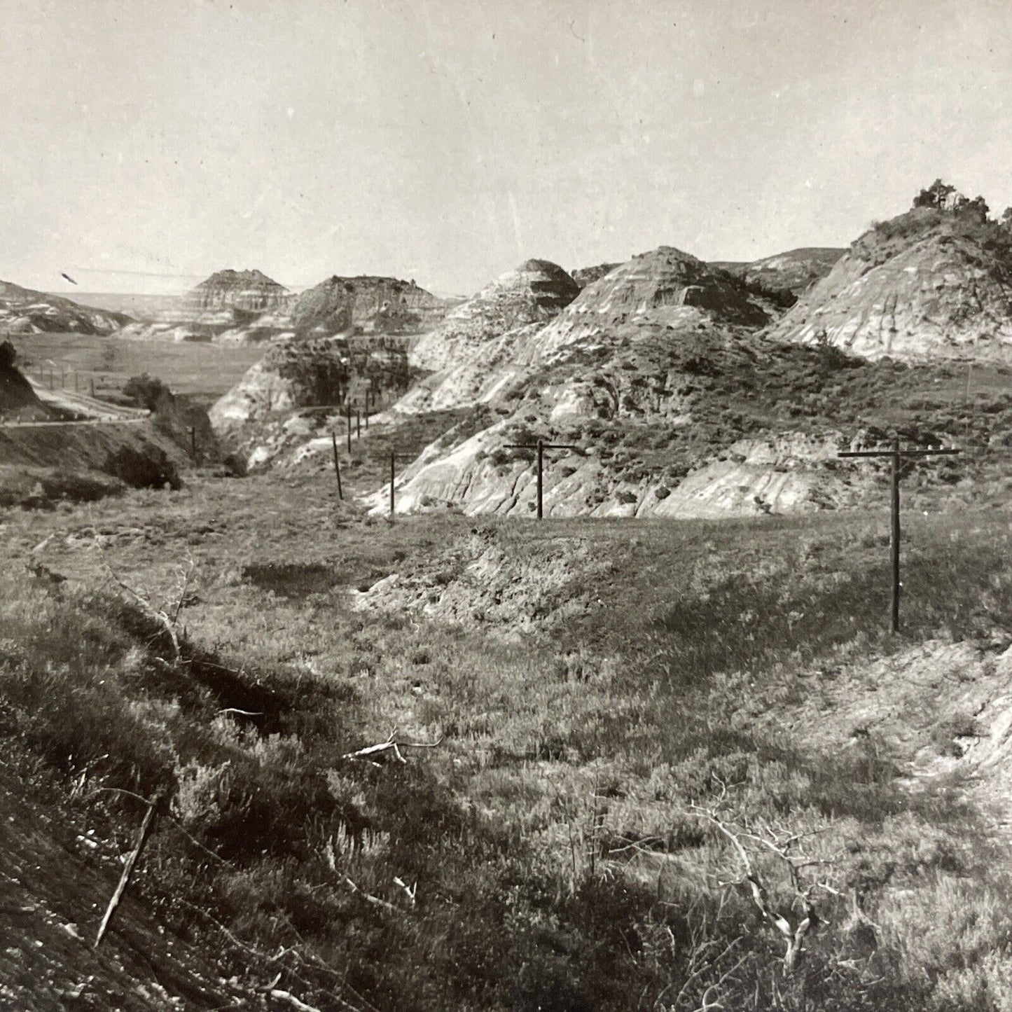 Antique 1910s Dickinson North Dakota Pyramids Stereoview Photo Card P5042