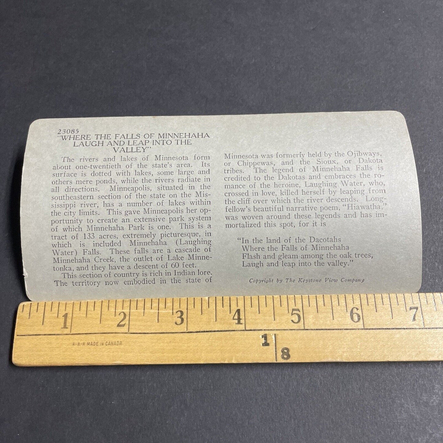 Antique 1920s Minnehaha Falls Minneapolis Minnesota Stereoview Photo Card P4864