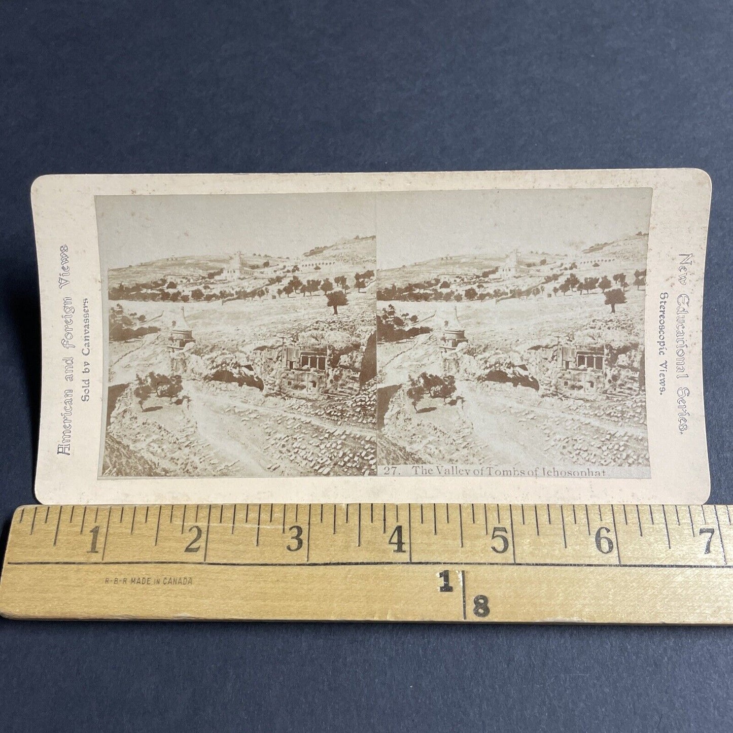 Antique 1880s Valley Of Josaphat Israel Stereoview Photo Card P4615