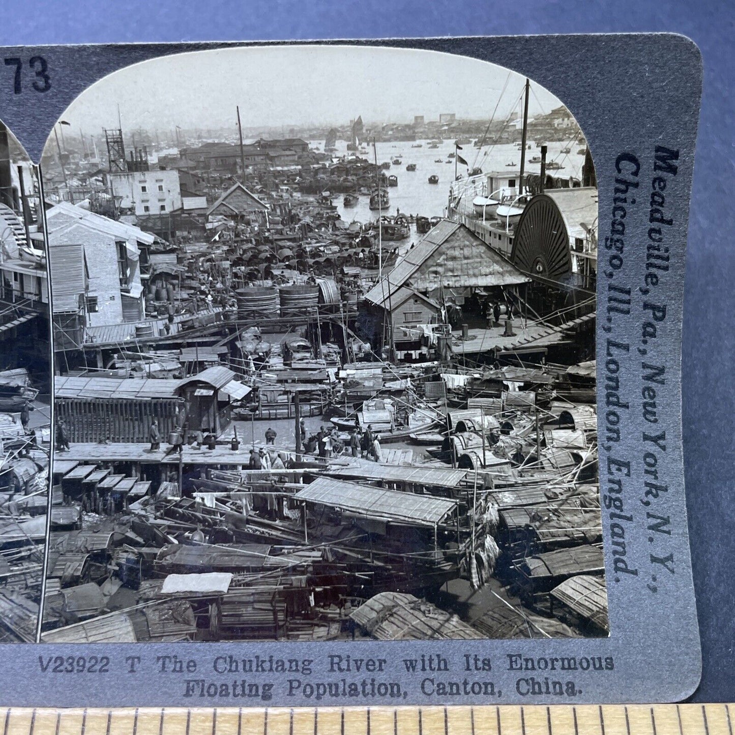 Antique 1910s City Of Guangzhou China Stereoview Photo Card P2749
