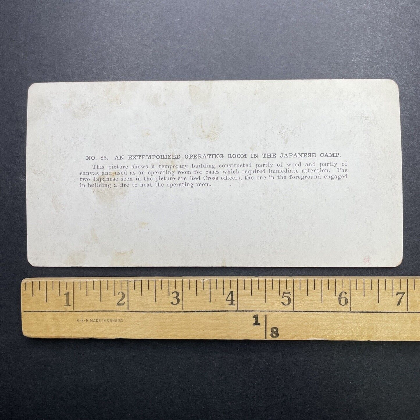 Antique 1905 Fire Used To Heat Operating Room Stereoview Photo Card P580-099