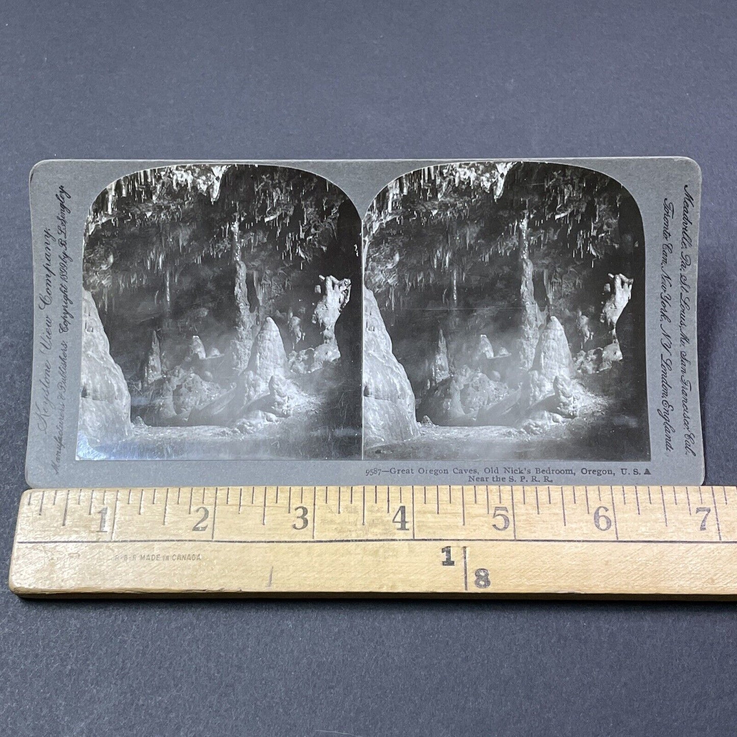 Antique 1906 Oregon Caves National Monument Stereoview Photo Card V1860