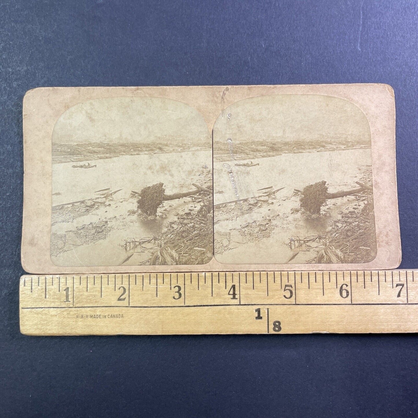 Pennsylvania Railway Johnstown Flood Disaster Stereoview Antique c1889 X2488