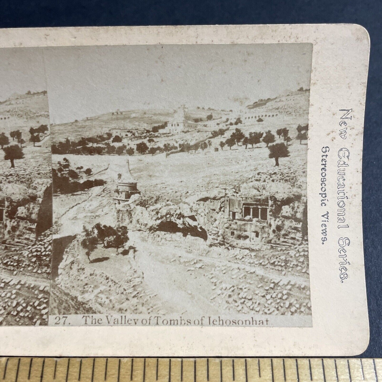 Antique 1880s Valley Of Josaphat Israel Stereoview Photo Card P4615