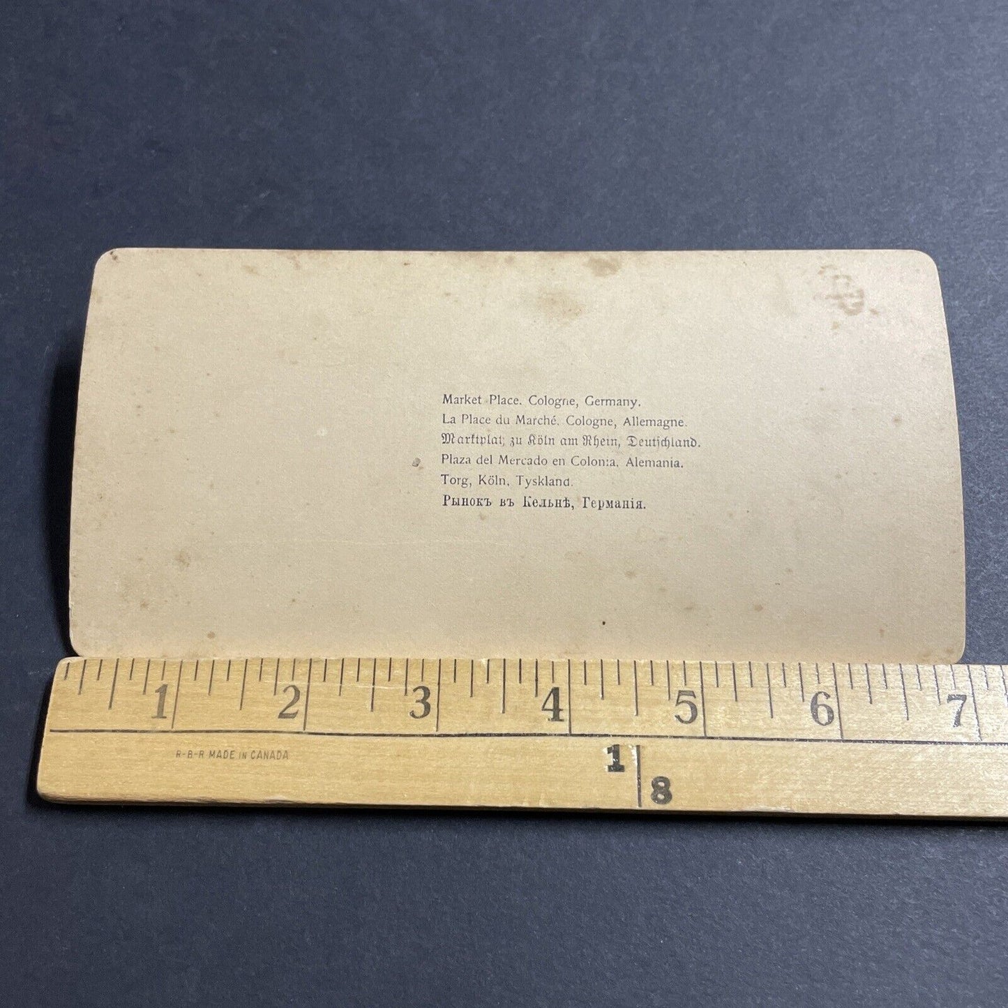 Antique 1889 Cologne Koln City Center Germany Stereoview Photo Card P5132