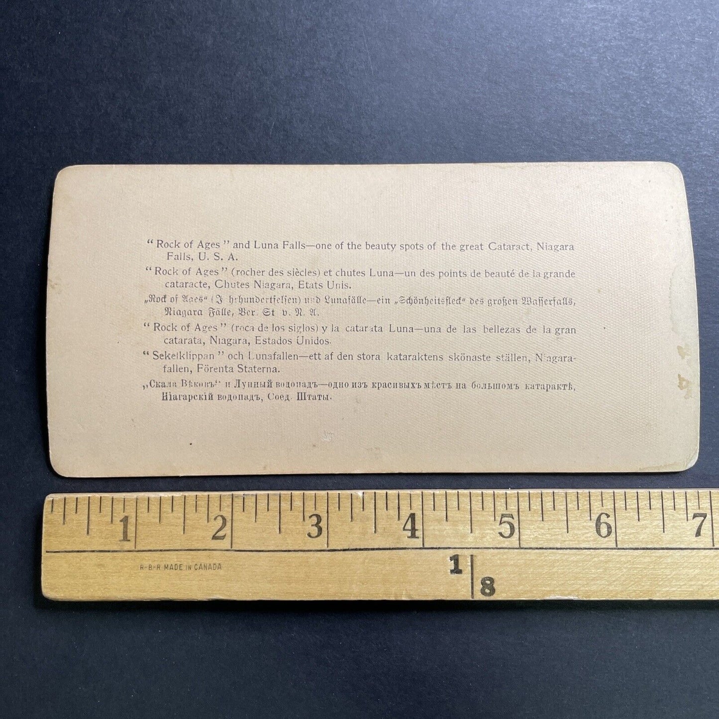 Antique 1901 Exploring The Bottom Niagara Falls NY Stereoview Photo Card P1555