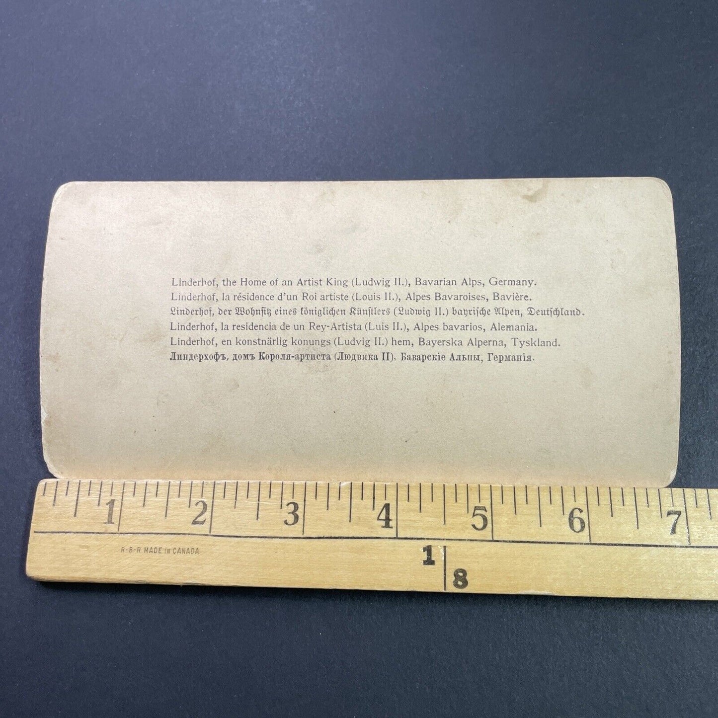 Antique 1898 Linderhof Palace Ettal Bavaria Germany Stereoview Photo Card P3792