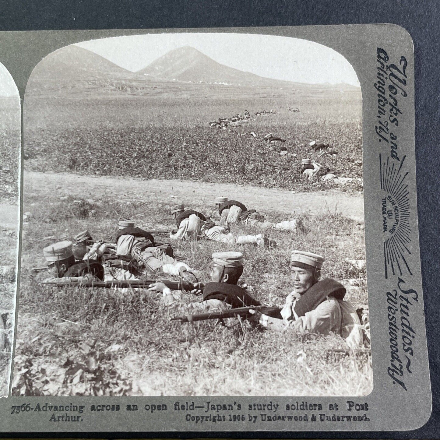 Japanese Marksmen Soldiers Stereoview Russo-Sino War Antique c1905 X4206