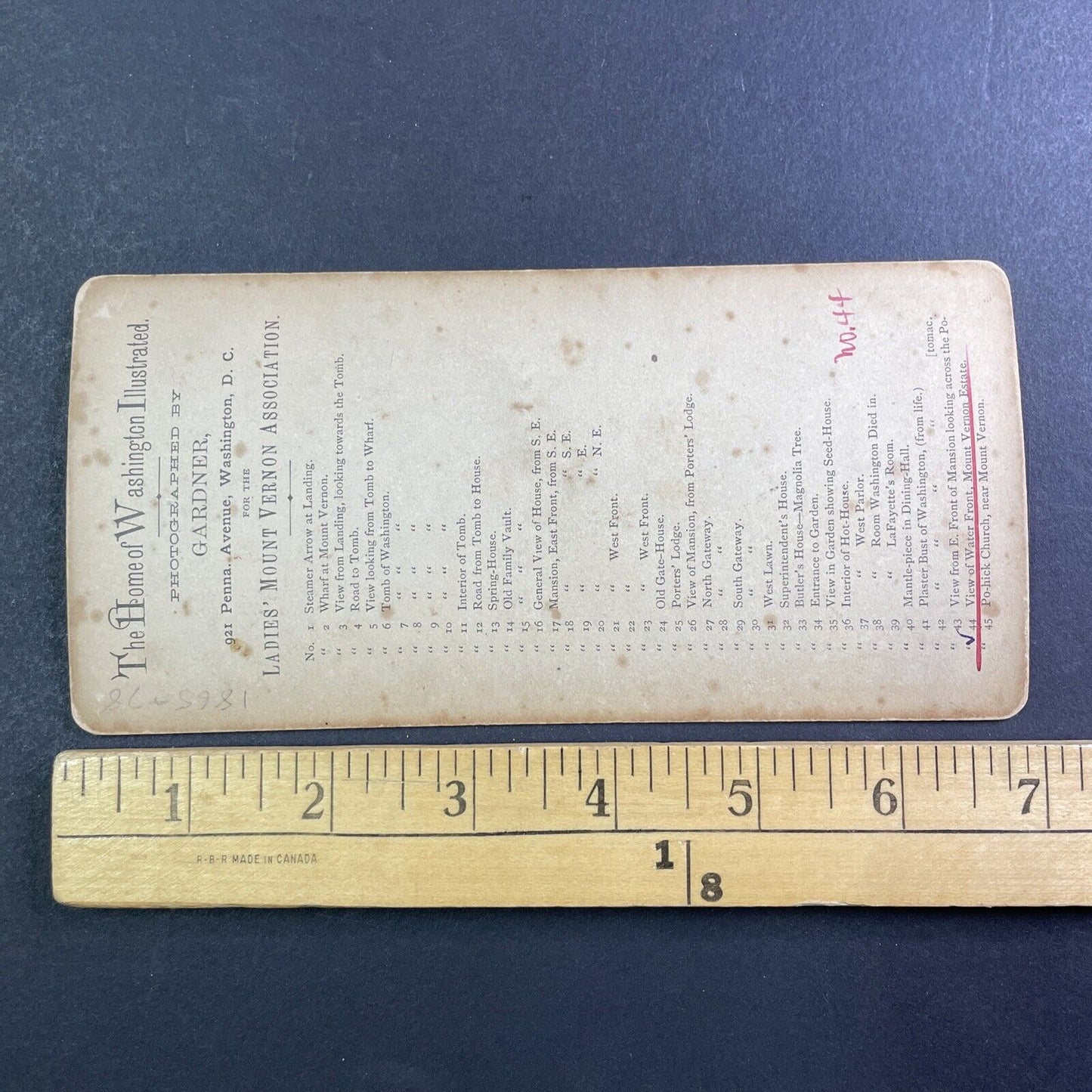 Waterfront at George Washington's Estate Stereoview Virginia c1870s Gardner Y445