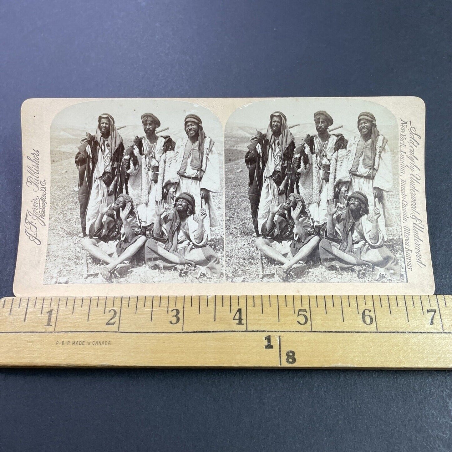 Antique 1890s Afghanistan Tribesman Surrender Stereoview Photo Card P3859