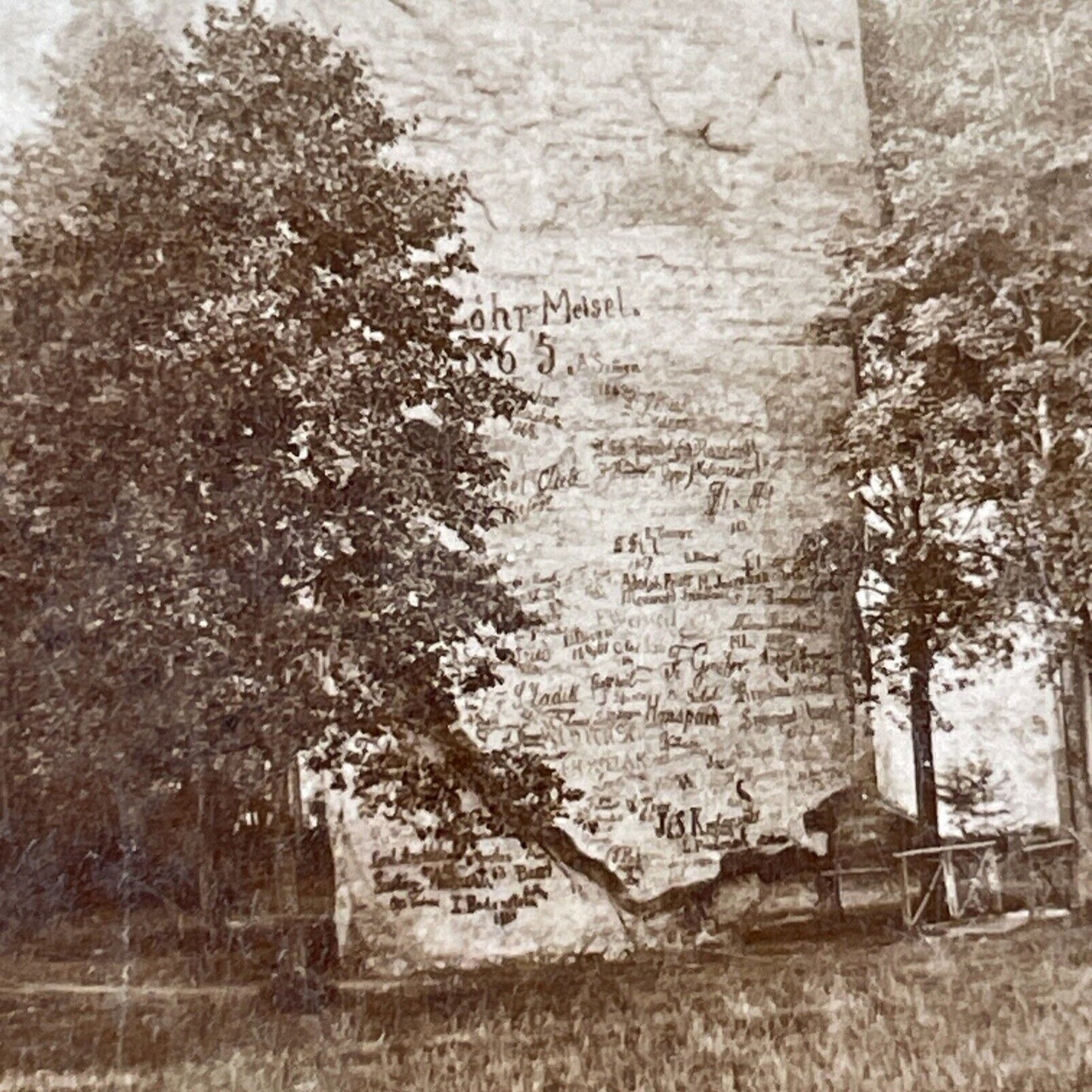 Adrspach-Teplice Rocks Czechoslovakia Stereoview Antique c1865 X3271 CREASED