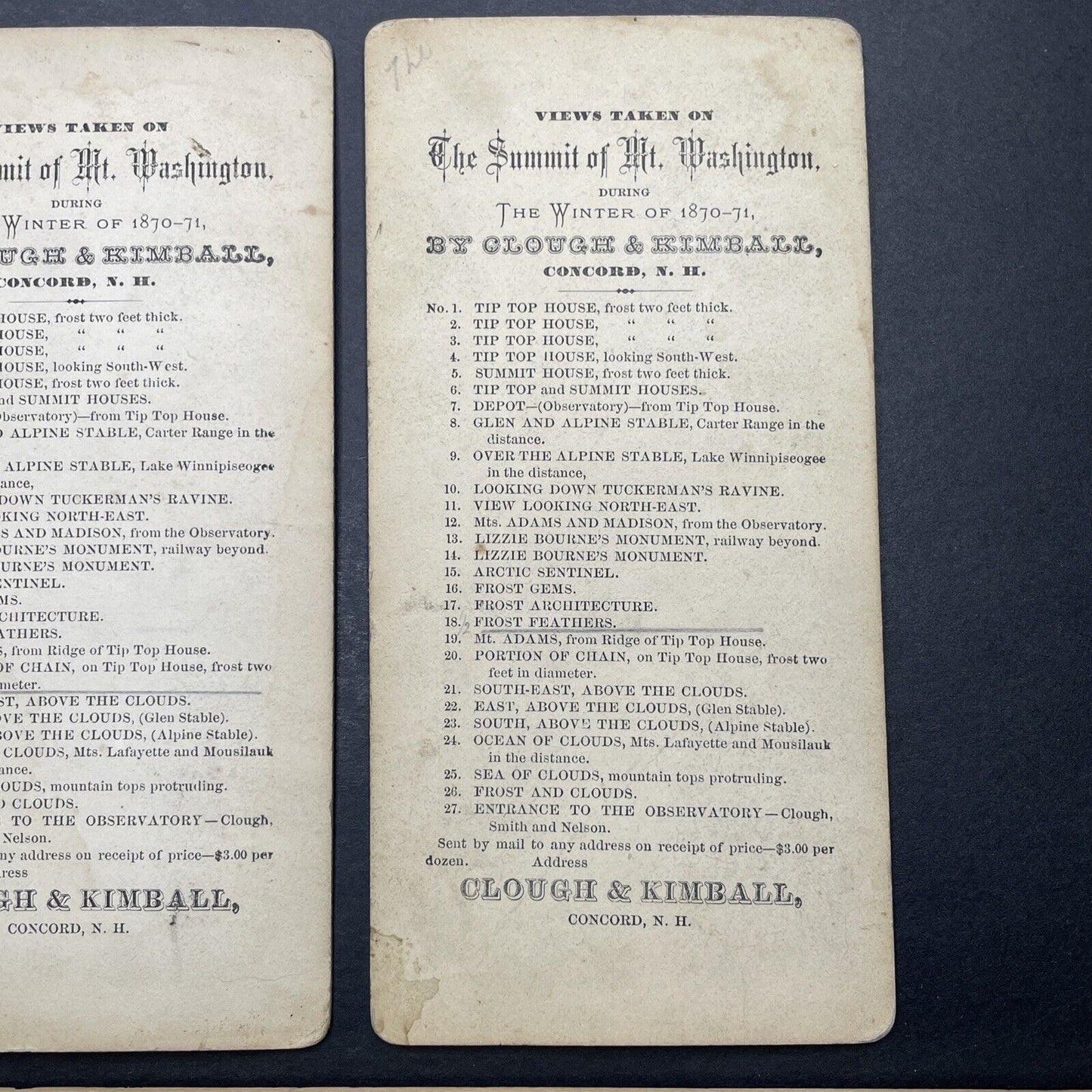 Lot Of 3 Antique Overexposed 'Blank' Stereoview Photo Cards From 1871 P580-116