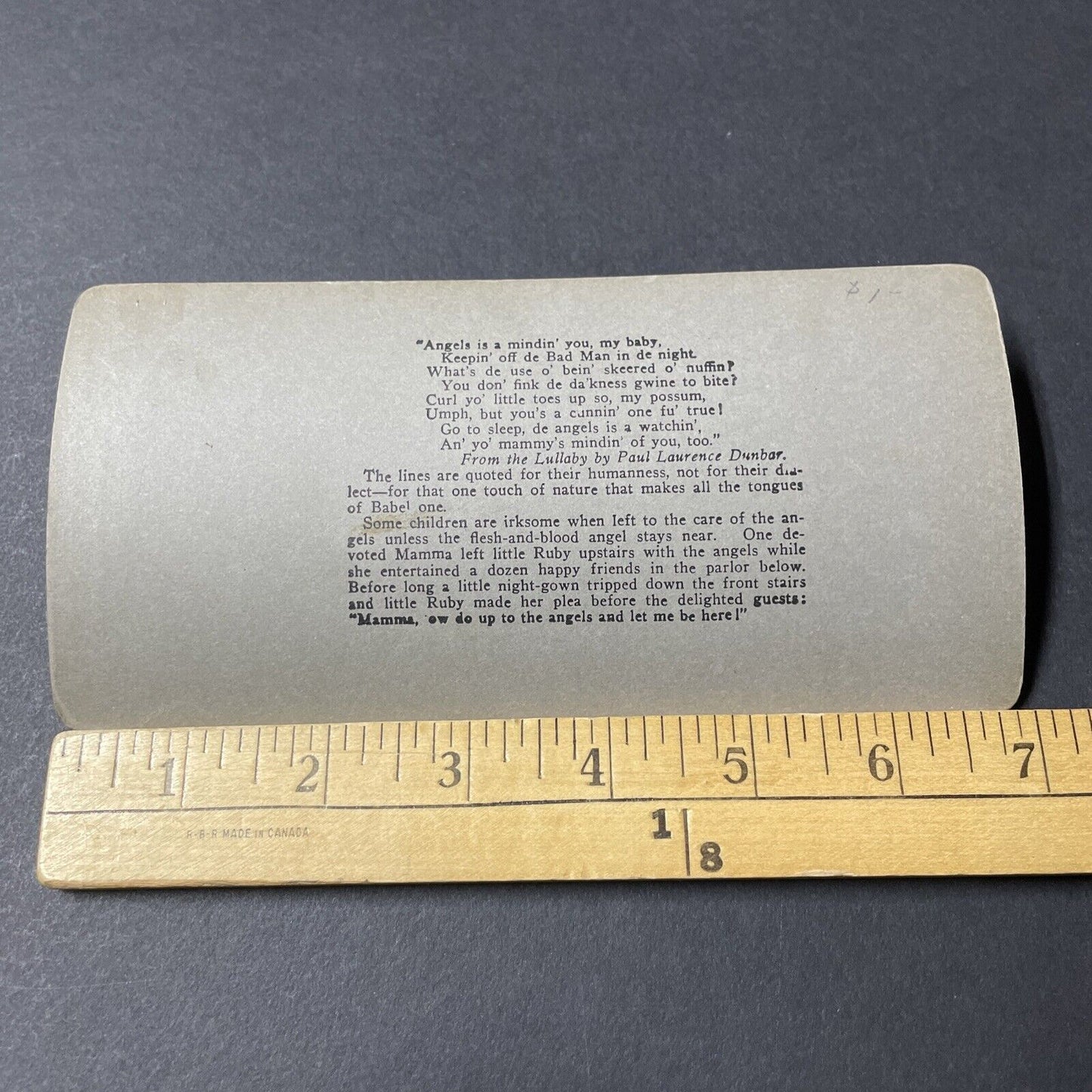 Antique 1898 An Angel Floats Over A Sick Child Stereoview Photo Card V2841