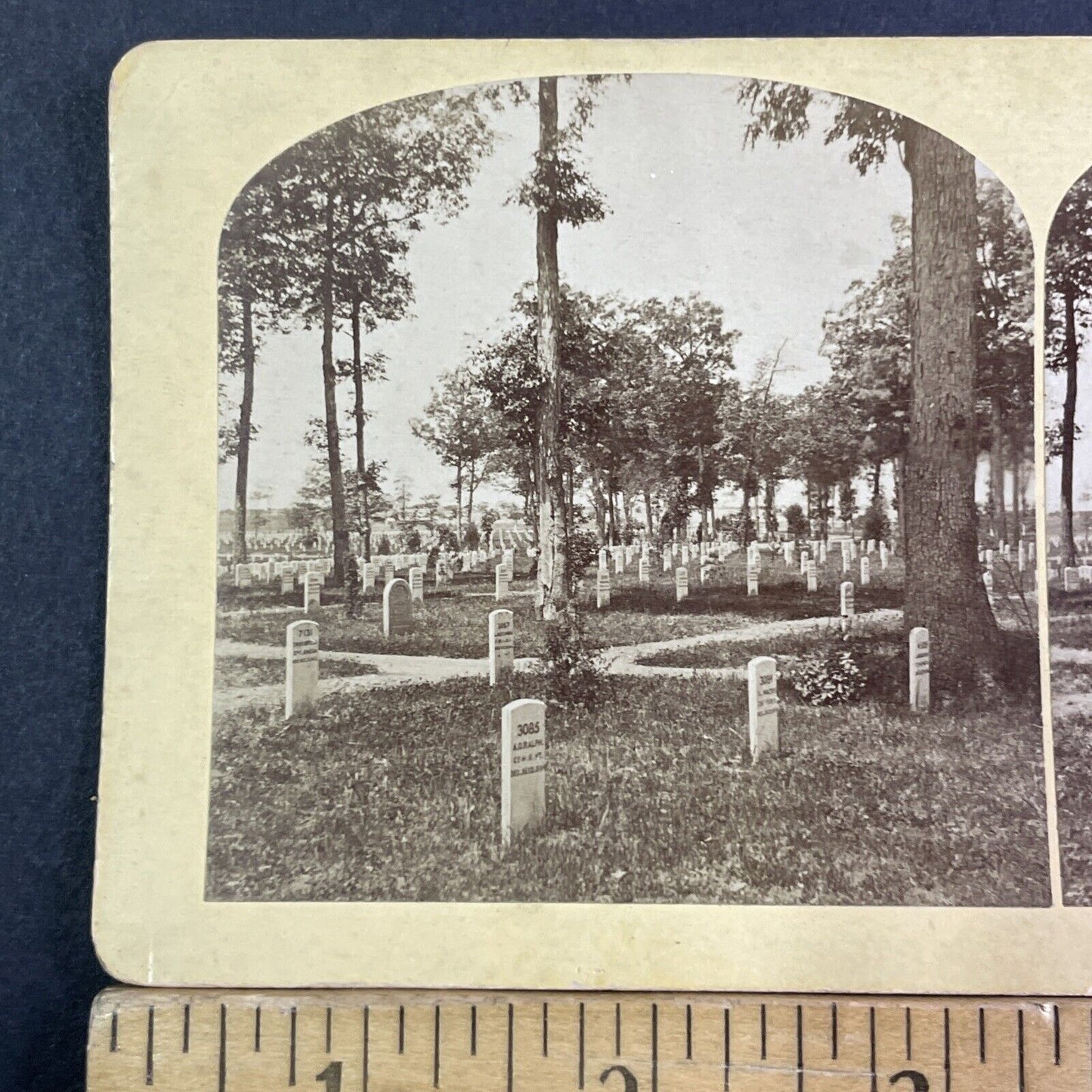 Civil War Grave Of Augustus O. Ralph Stereoview Arlington Antique c1875 X3233