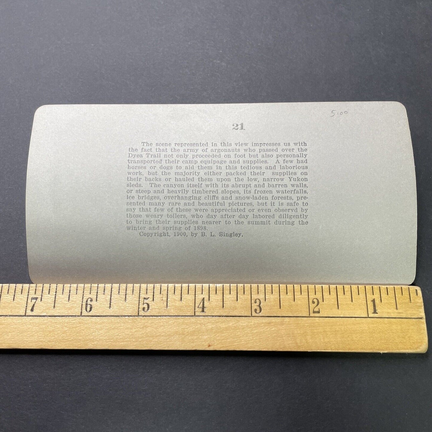 Antique 1900 Klondike Gold Rush In Alaska Winter Stereoview Photo Card P2326