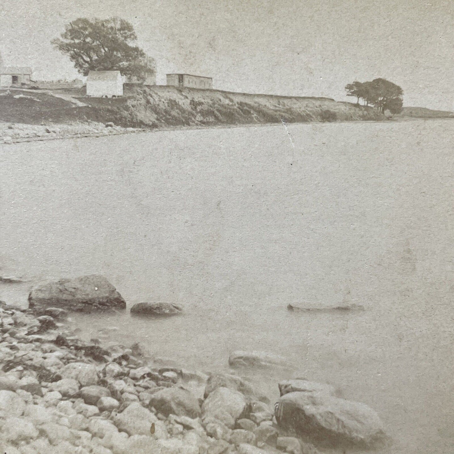 Antique 1862 Fowlers Hotel Grape Island Ipswich MA Stereoview Photo Card V2118