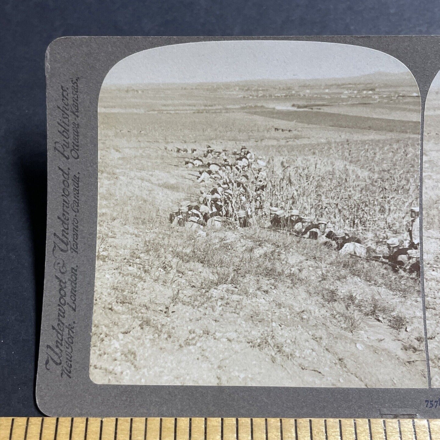 Antique 1905 Japan Soldiers Sneak Attack Russia Stereoview Photo Card P5602