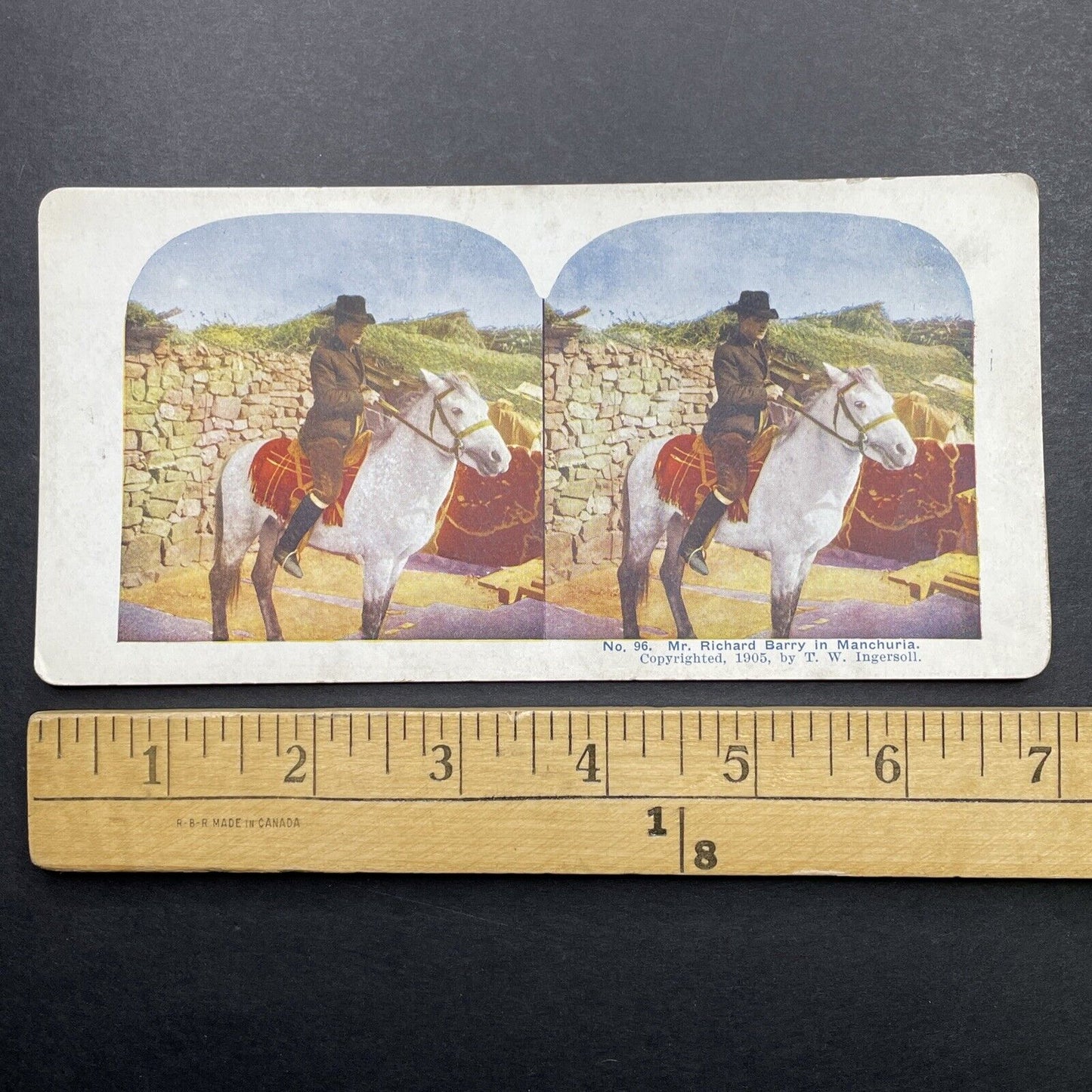 Antique 1905 Author Richard Barry In China Stereoview Photo Card P580-089