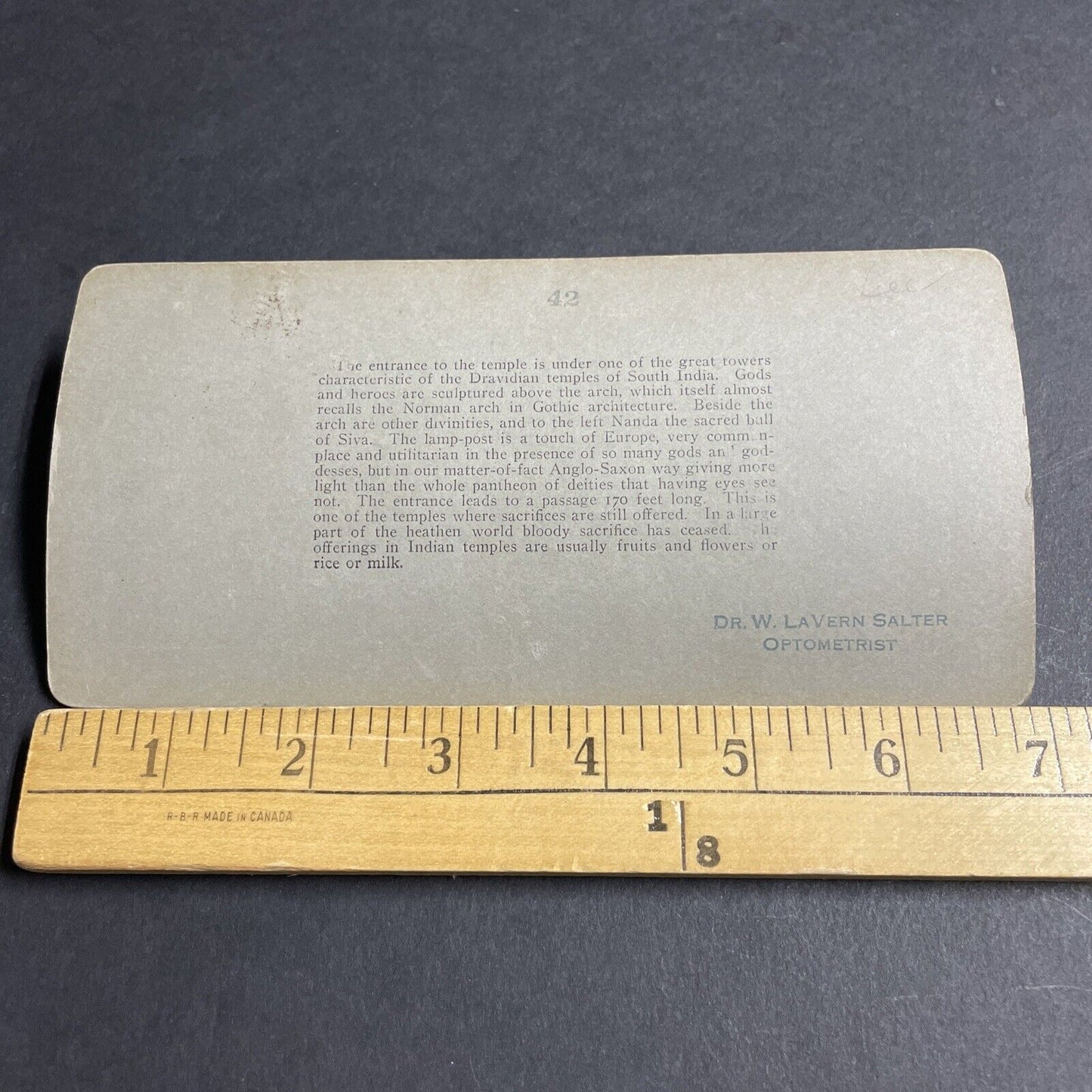 Antique 1906 The Great Pagoda Thanjavur India Stereoview Photo Card P4454